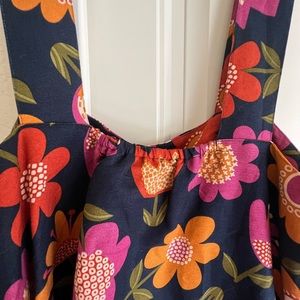 Vintage style, purchased on ModCloth, NWOT, bright flowers, linen midi sundress